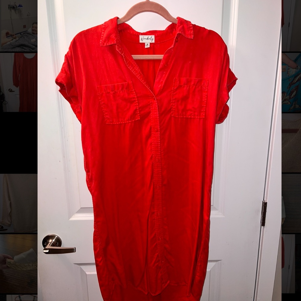 Wonderly Red Midi Dress